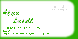 alex leidl business card